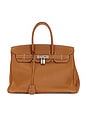 view 1 of 8 BOLSO HERMES in Gold