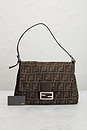 view 10 of 10 Fendi Zucca Mama Baguette Shoulder Bag in Brown