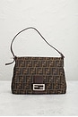 view 2 of 10 Fendi Zucca Mama Baguette Shoulder Bag in Brown