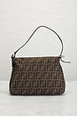 view 3 of 10 Fendi Zucca Mama Baguette Shoulder Bag in Brown