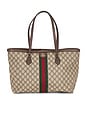 view 1 of 10 Gucci Ophidia Tote Bag Brown in Beige