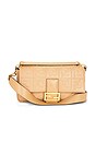 view 1 of 10 Fendi FF Embossed Baguette Shoulder Bag in Beige