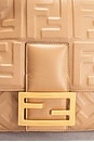 view 5 of 10 Fendi FF Embossed Baguette Shoulder Bag in Beige