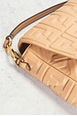 view 8 of 10 Fendi FF Embossed Baguette Shoulder Bag in Beige