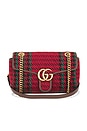 view 1 of 8 Gucci Tweed GG Marmont Shoulder Bag in Red