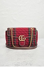 view 2 of 8 Gucci Tweed GG Marmont Shoulder Bag in Red