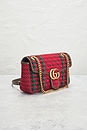 view 4 of 8 Gucci Tweed GG Marmont Shoulder Bag in Red