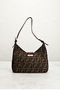 view 3 of 9 Fendi Zucca Mama Baguette Shoulder Bag in Tobacco Brown