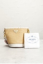 view 9 of 9 Prada Raffia Bucket Bag in Beige