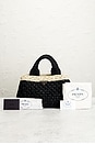 view 10 of 10 Prada Raffia Convertible Tote Bag in Black