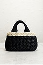view 3 of 10 Prada Raffia Convertible Tote Bag in Black