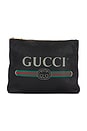 view 1 of 7 Gucci Logo Portfolio Clutch in Black