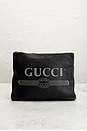 view 2 of 7 Gucci Logo Portfolio Clutch in Black