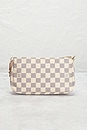 view 3 of 9 Louis Vuitton Damier Azur Pochette Accessoires Shoulder Bag in White
