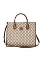 view 1 of 10 Gucci Retro Interlocking G Tote Bag in Beige