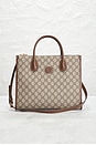 view 2 of 10 Gucci Retro Interlocking G Tote Bag in Beige