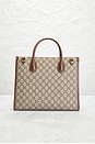 view 3 of 10 Gucci Retro Interlocking G Tote Bag in Beige