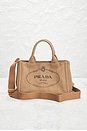 view 2 of 10 Prada Canapa Mini Tote Bag in Beige