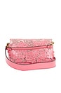 view 1 of 8 Fendi Embroidered Lace Baguette Shoulder Bag in Pink