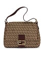 view 1 of 9 Fendi Zucchino Mama Baguette Shoulder Bag in Brown