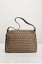view 3 of 9 Fendi Zucchino Mama Baguette Shoulder Bag in Brown