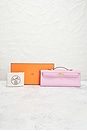 view 9 of 9 Hermes Swift Kelly Cut Pochette in Mauve Sylvestre