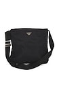 view 1 of 10 Prada Tessuto Flat Messenger Bag in Black