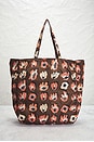 view 3 of 10 Prada Floral Tessuto Stampato Tote Bag in Cacao