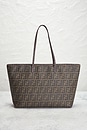 view 3 of 10 Fendi Zucca Roll Tote Bag in Brown
