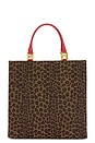 view 1 of 9 Fendi Leopard Shopping Tote Bag in Brown