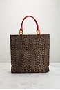 view 3 of 9 Fendi Leopard Shopping Tote Bag in Brown
