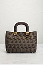 view 3 of 8 Fendi Zucca Handbag in Brown