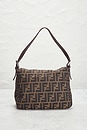 view 3 of 9 Fendi Zucca Mama Forever Baguette Shoulder Bag in Brown