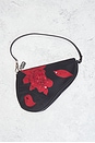 view 2 of 10 Dior Satin Embroidered Limited Edition Mini Saddle Bag in Black
