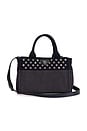 view 1 of 8 Prada Studded Denim Canapa Tote Bag in Blue