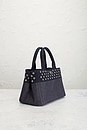 view 4 of 8 Prada Studded Denim Canapa Tote Bag in Blue