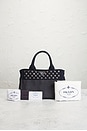 view 8 of 8 Prada Studded Denim Canapa Tote Bag in Blue
