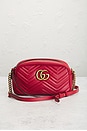 view 2 of 8 Gucci Mini GG Marmont Shoulder Bag in Hibiscus Red