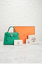 view 10 of 10 Hermes Epsom Kelly 25 Handbag in Vert Jade