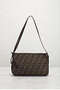 view 3 of 7 Fendi Zucca Baguette Shoulder Bag in Brown
