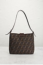 view 3 of 9 Fendi Zucca Mama Baguette Shoulder Bag in Brown