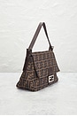 view 4 of 10 Fendi Zucca Mama Forever Baguette Shoulder Bag in Tobacco Brown