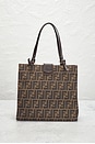 view 3 of 10 Fendi Zucca Tote Bag in Brown