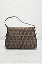 view 3 of 10 Fendi Zucca Mama Forever Baguette Shoulder Bag in Tobacco Brown