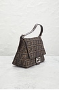 view 4 of 10 Fendi Zucca Mama Forever Baguette Shoulder Bag in Tobacco Brown