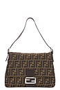 view 1 of 9 Fendi Zucca Mama Forever Baguette Shoulder Bag in Tobacco Brown