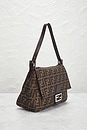 view 4 of 9 Fendi Zucca Mama Forever Baguette Shoulder Bag in Tobacco Brown