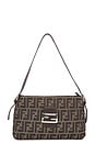 view 1 of 10 Fendi Zucca Baguette Shoulder Bag in Brown