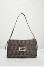 view 2 of 10 Fendi Zucca Baguette Shoulder Bag in Brown