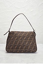 view 3 of 10 Fendi Zucca Mama Forever Baguette Shoulder Bag in Tobacco Brown
